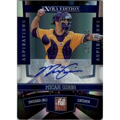 2010 Donruss Elite Extra Edition Signature Aspirations #99 Micah Gibbs
