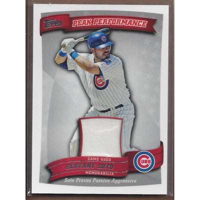 2010 Topps Peak Performance Relics #GSO Geovany Soto S2
