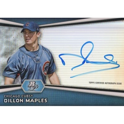 2012 Bowman Platinum Prospect Autographs #DM Dillon Maples