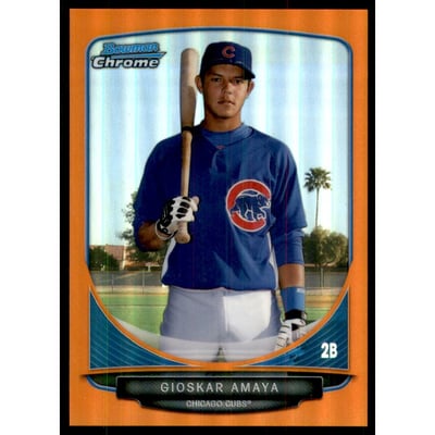 2013 Bowman Chrome Prospects Orange Refractors #BCP4 Gioskar Amaya