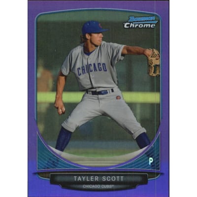 2013 Bowman Chrome Prospects Purple Refractors #BCP8 Tayler Scott