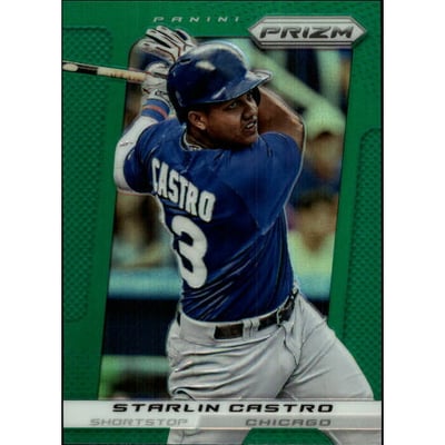 2013 Panini Prizm Prizms Green #155 Starlin Castro