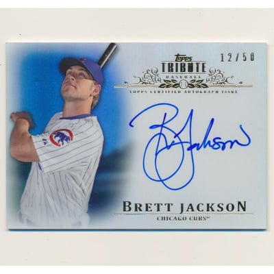 2013 Topps Tribute Autographs Blue #BJ2 Brett Jackson