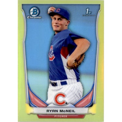 2014 Bowman Chrome Mini Factory Set Yellow Refractors #9 Ryan McNeil