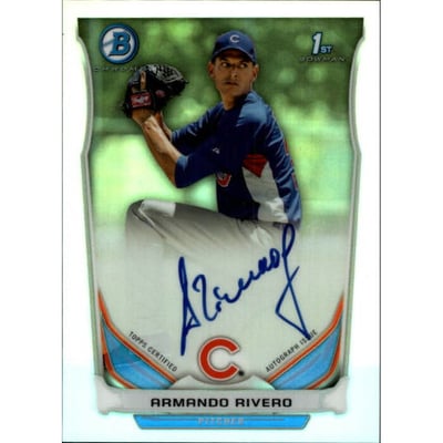 2014 Bowman Chrome Prospect Autographs Refractors #BCAPARI Armando Rivero