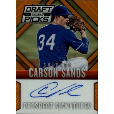2014 Panini Prizm Perennial Draft Picks Prospect Signatures Prizms Orange #78 Carson Sands
