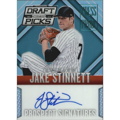2014 Panini Prizm Perennial Draft Picks Prospect Signatures Prizms Press Proof #45 Jake Stinnett