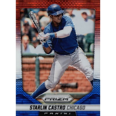 2014 Panini Prizm Prizms Red White and Blue Pulsar #147 Starlin Castro