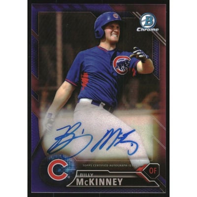 2016 Bowman Chrome Prospect Autographs Purple Refractors #CPABM Billy McKinney