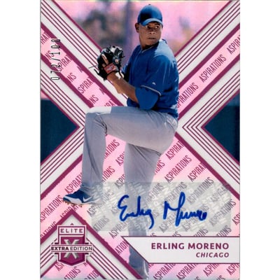 2018 Elite Extra Edition Autographs Aspirations Purple #134 Erling Moreno/100