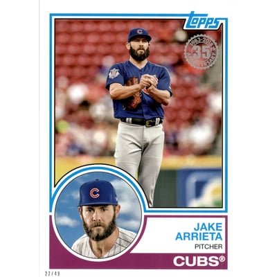 2018 Topps 5x7 '83 Topps #8321 Jake Arrieta