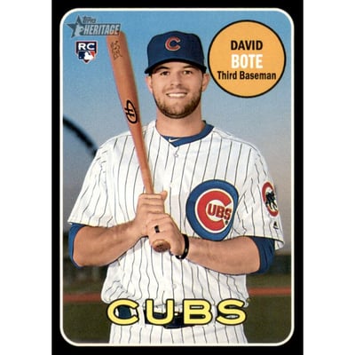 2018 Topps Heritage Black Border #540 David Bote