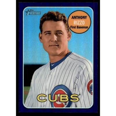 2018 Topps Heritage Chrome Purple Refractors #THC20 Anthony Rizzo