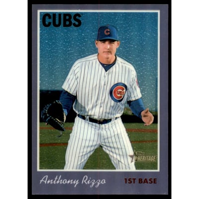 2019 Topps Heritage Chrome Purple Refractors #THC406 Anthony Rizzo
