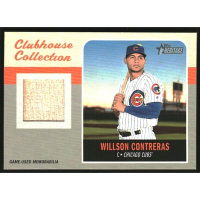2019 Topps Heritage Clubhouse Collection Relics #CCRWC Willson Contreras HN