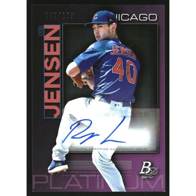 2020 Bowman Platinum Top Prospect Autographs Purple #TOP60 Ryan Jensen