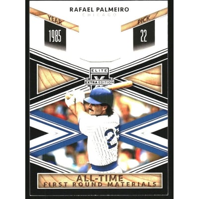2020 Elite Extra Edition All-Time First Round Materials #6 Rafael Palmeiro