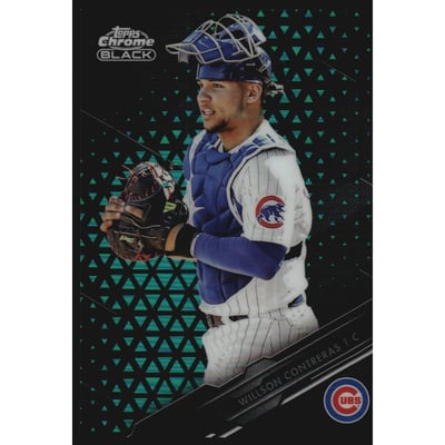2020 Topps Chrome Black Green Refractors #48 Willson Contreras