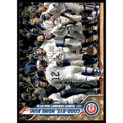 2020 Topps Factory Set Gold Stars #325 Good-bye, Home Run/Kyle Schwarber