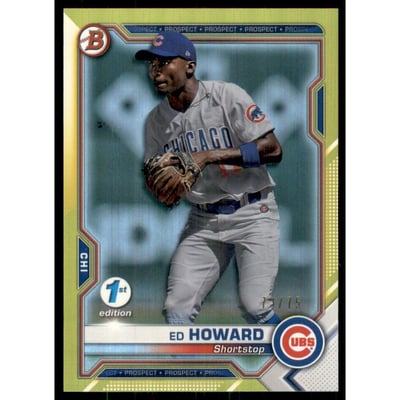 2021 Bowman 1st Edition Yellow Foil #BFE12 Ed Howard