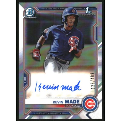 2021 Bowman Chrome Prospect Autographs Refractors #CPAKM Kevin Made