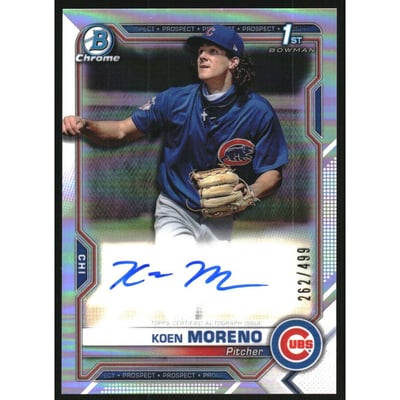2021 Bowman Chrome Prospect Autographs Refractors #CPAKMO Koen Moreno