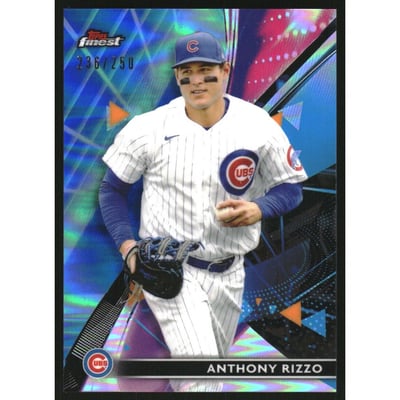 2021 Finest Purple and Aqua Vapor Refractors #67 Anthony Rizzo