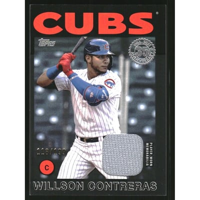 2021 Topps '86 Topps Relics Black #86RWC Willson Contreras