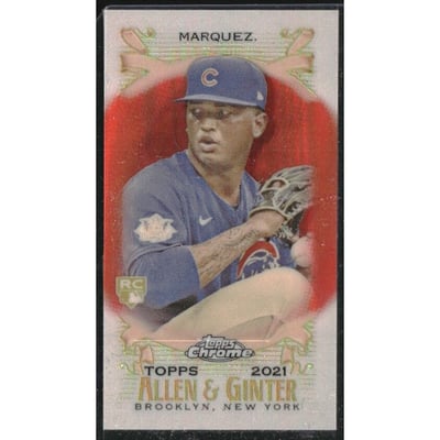 2021 Topps Allen and Ginter Chrome Mini Orange Refractors #118 Brailyn Marquez