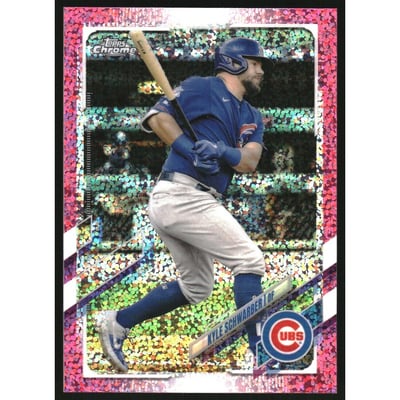 2021 Topps Chrome Magenta Speckle Refractors #203 Kyle Schwarber