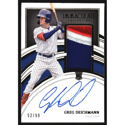 2022 Immaculate Collection #115 Greg Deichmann AU MEM/99 RC