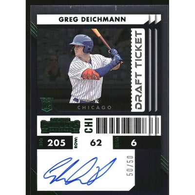 2022 Panini Chronicles Contenders Rookie Draft Ticket Green #15 Greg Deichmann
