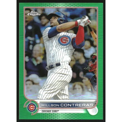 2022 Topps Chrome Green Refractors #136 Willson Contreras