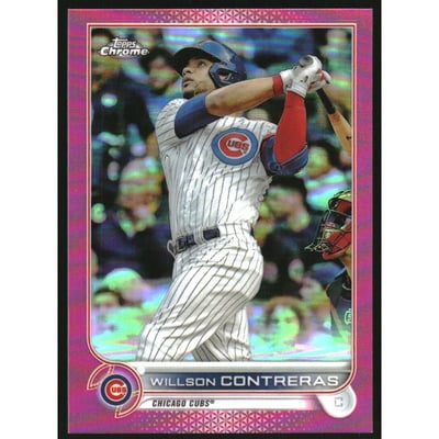 2022 Topps Chrome Magenta Refractors #136 Willson Contreras