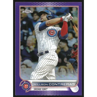 2022 Topps Chrome Purple Refractors #136 Willson Contreras