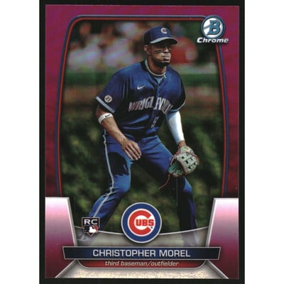 2023 Bowman Chrome Fuchsia Refractors #71 Christopher Morel