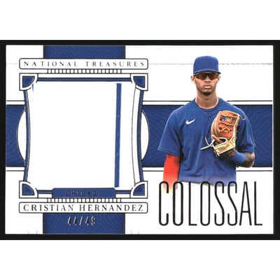 2023 Panini National Treasures Colossal Materials #21 Cristian Hernandez