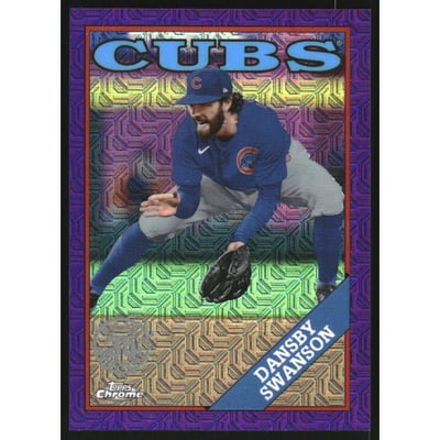 2023 Topps '88 Topps Silver Pack Chrome Series 2 Purple Refractors #2T88C96 Dansby Swanson