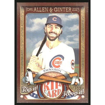 2023 Topps Allen and Ginter Rip Cards Ripped #RCDS Dansby Swanson