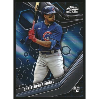 2023 Topps Chrome Black Blue Refractors #70 Christopher Morel