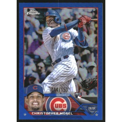 2023 Topps Chrome Blue Refractors #198 Christopher Morel