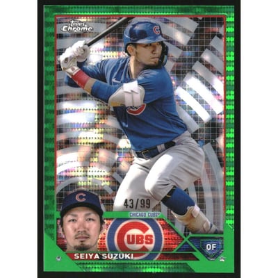2023 Topps Chrome Green Sonar Refractors #168 Seiya Suzuki