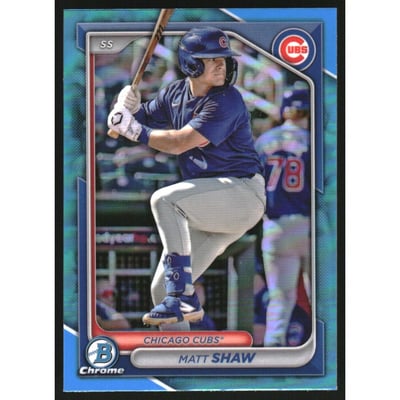 2024 Bowman Chrome Draft Sky Blue Refractors #BDC26 Matt Shaw