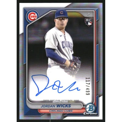 2024 Bowman Chrome Rookie Autographs Refractors #CRAJWI Jordan Wicks
