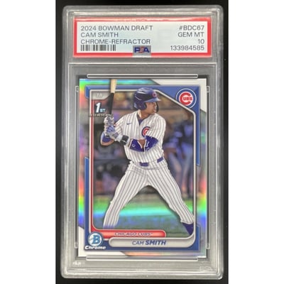 2024 Bowman Draft Chrome Refractor #BDC-67 Cam Smith RC PSA 10