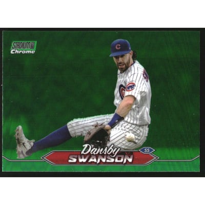 2024 Stadium Club Chrome Green Refractors #11 Dansby Swanson