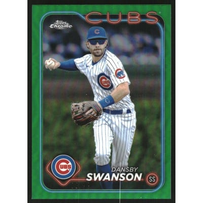 2024 Topps Chrome Green Refractors #231 Dansby Swanson