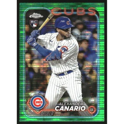 2024 Topps Chrome Green Sonar Refractors #174 Alexander Canario