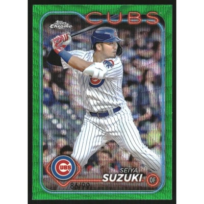 2024 Topps Chrome Green Wave Refractors #13 Seiya Suzuki
