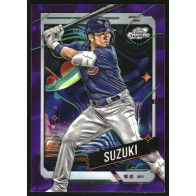 2024 Topps Cosmic Chrome Purple Nebula Refractors #142 Seiya Suzuki